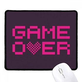 Dıythinker Siyah Pink Game Over Pixel Kaymaz Fare Altlığı