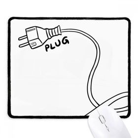 Dıythinker Siyah Plug Line El Çizimi Boya Kaymaz Fare Altlığı