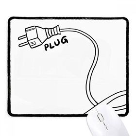 Dıythinker Siyah Plug Line El Çizimi Boya Kaymaz Fare Altlığı