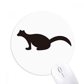 Dıythinker Siyah Polecat Hayvan Portrayal Baskılı Yuvarlak Kaymaz Kauçuk Mouse Pad