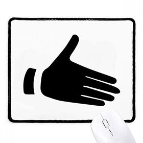 Dıythinker Siyah Reach Out Jesture Silüet Desen Kaymaz Fare Altlığı