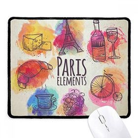 Dıythinker Siyah Renkli Hayat Fransa Eyfel Kulesi Paris Kaymaz Fare Altlığı