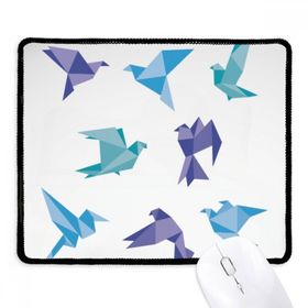 Dıythinker Siyah Renkli Origami Soyut Güvercin Desenli Kaymaz Fare Altlığı