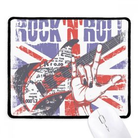 Dıythinker Siyah Rock Gitar İngiltere İngiltere Ülke Bayrağı BK Kaymaz Fare Altlığı