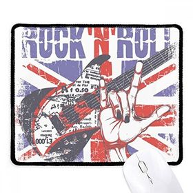 Dıythinker Siyah Rock Gitar İngiltere İngiltere Ülke Bayrağı BK Kaymaz Fare Altlığı