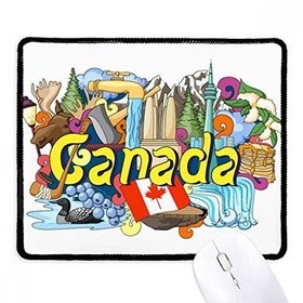 Dıythinker Siyah Rocky Mountains CN Kulesi Akçaağaç Kanada Kaymaz Fare Altlığı