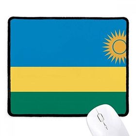 Dıythinker Siyah Ruanda Ulusal Bayrak Afrika Ülke Kaymaz Fare Altlığı