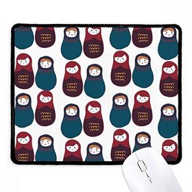 Dıythinker Siyah Rusya Erkek Kız Bebek Matryoshka Kaymaz Fare Altlığı
