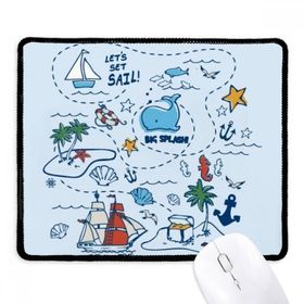 Dıythinker Siyah Sail Splash Seyahat Kaymaz Fare Altlığı