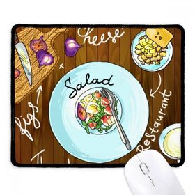 Dıythinker Siyah Salata Peynir İncir Fransa Restoran Kaymaz Fare Altlığı
