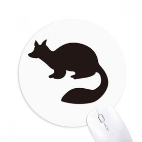 Dıythinker Siyah Sansar Hayvan Portrayal Baskılı Yuvarlak Kaymaz Kauçuk Mouse Pad