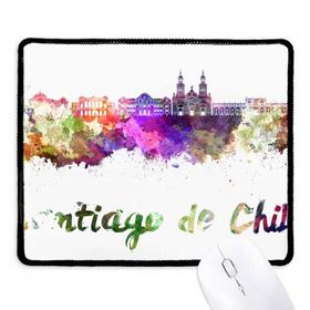 Dıythinker Siyah Santiago De Chile City Suluboya Kaymaz Fare Altlığı