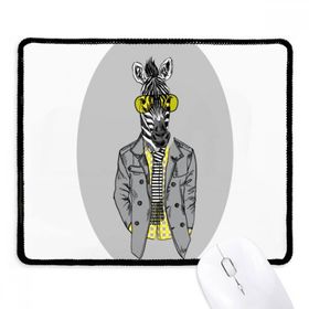 Dıythinker Siyah Sarı Gözlük Zebra Gri Popüler Hayvan Kaymaz Fare Altlığı