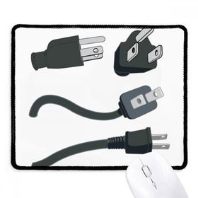 Dıythinker Siyah Şarj Kablosu Fiş Desen Kaymaz Mouse Pad