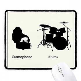Dıythinker Siyah Şarkı Müzik Davul Kiti Enerji Deseni Kaymaz Fare Altlığı