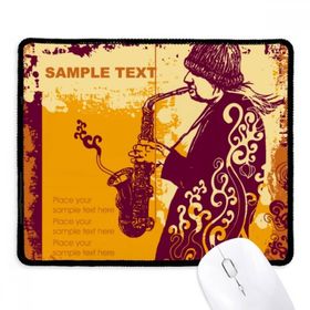 Dıythinker Siyah Sax Jazz Müzik Sokak Kültürü Kaymaz Fare Altlığı
