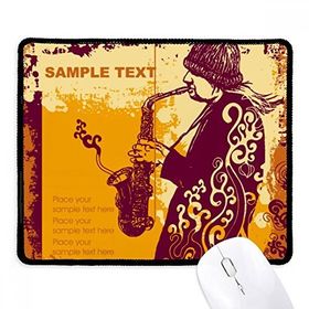 Dıythinker Siyah Sax Jazz Müzik Sokak Kültürü Kaymaz Fare Altlığı