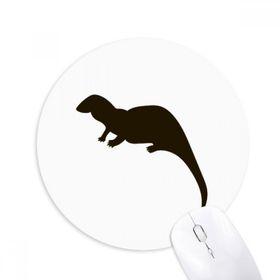 Dıythinker Siyah Seaotter Hayvan Portrayal Baskılı Yuvarlak Kaymaz Kauçuk Mouse Pad