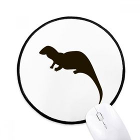 Dıythinker Siyah Seaotter Hayvan Tasvir Yuvarlak Kaymaz Mouse Pad