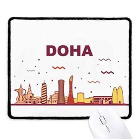 Dıythinker Siyah Şehir Simgesi İnşaat Doha Kaymaz Fare Altlığı