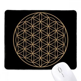 Dıythinker Siyah Şekil Geometri Daire Totem Kaymaz Fare Altlığı