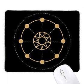 Dıythinker Siyah Şekilli Totem Geometri Güneş Yıldızı Kaymaz Fare Altlığı