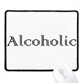 Dıythinker Siyah Şık Kelime Alkolik Kaymaz Fare Altlığı