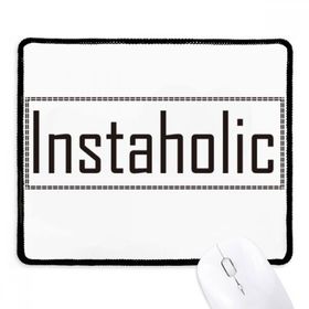 Dıythinker Siyah Şık Kelime Instaholic Kaymaz Fare Altlığı