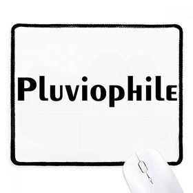 Dıythinker Siyah Şık Kelime Pluviophile Kaymaz Fare Altlığı