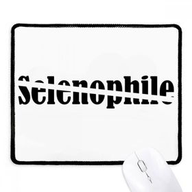 Dıythinker Siyah Şık Kelime Selenophile Kaymaz Fare Altlığı