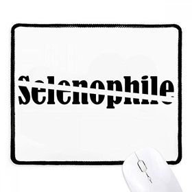 Dıythinker Siyah Şık Kelime Selenophile Kaymaz Fare Altlığı