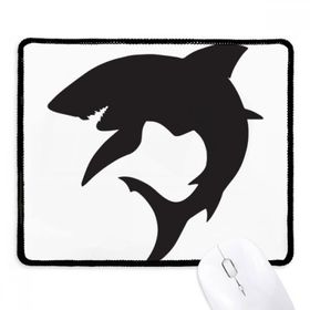 Dıythinker Siyah Silüeti Mavi Okyanus Köpekbalığı Fierce Fish Kaymaz Fare Altlığı