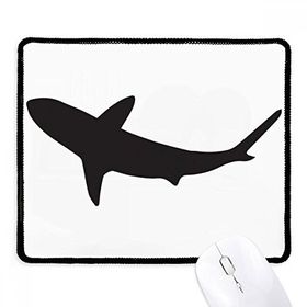 Dıythinker Siyah Silüeti Okyanus Köpekbalığı Fierce Fish Kaymaz Fare Altlığı