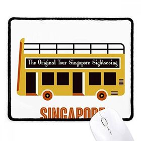 Dıythinker Siyah Singapur Gezi Mekiği Otobüs Kaymaz Fare Altlığı