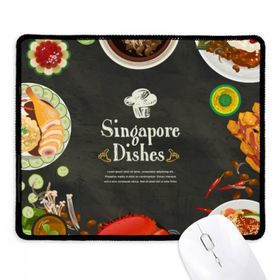Dıythinker Siyah Singapur Ünlü Lezzetli Tabaklar Kaymaz Fare Altlığı