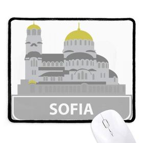 Dıythinker Siyah Sofia Bulgaristan Gri Kent Simgesi Desenli Kaymaz Fare Altlığı