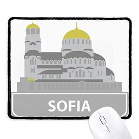 Dıythinker Siyah Sofia Bulgaristan Gri Kent Simgesi Desenli Kaymaz Fare Altlığı