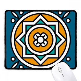 Dıythinker Siyah Soyut Fas Stili Geometri Desenli Kaymaz Fare Altlığı