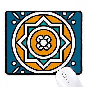 Dıythinker Siyah Soyut Fas Stili Geometri Desenli Kaymaz Fare Altlığı