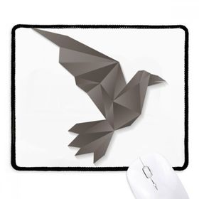 Dıythinker Siyah Soyut Geometrik Karga Origami Desenli Kaymaz Fare Altlığı
