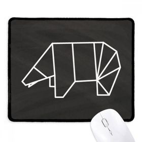 Dıythinker Siyah Soyut Origami Ayısı Geometrik Şekilli Kaymaz Fare Altlığı
