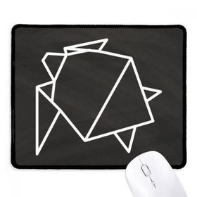 Dıythinker Siyah Soyut Origami Kaplumbağa Geometrik Şekil Kaymaz Fare Altlığı