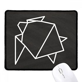 Dıythinker Siyah Soyut Origami Kaplumbağa Geometrik Şekil Kaymaz Fare Altlığı