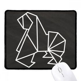 Dıythinker Siyah Soyut Origami Köpek Geometrik Şekilli Kaymaz Fare Altlığı