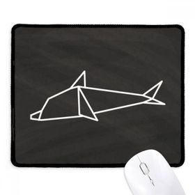 Dıythinker Siyah Soyut Origami Yunus Geometrik Şekilli Kaymaz Fare Altlığı