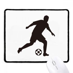 Dıythinker Siyah Spor Futbol Silüeti Kaymaz Fare Altlığı