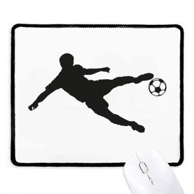 Dıythinker Siyah Spor Silüeti Futbol Futbol Kaymaz Fare Altlığı