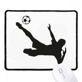 Dıythinker Siyah Spor Silüeti Futbol Futbol Kaymaz Fare Altlığı