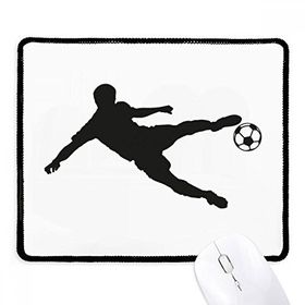 Dıythinker Siyah Spor Silüeti Futbol Futbol Kaymaz Fare Altlığı