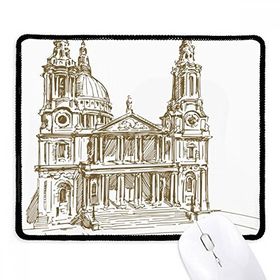 Dıythinker Siyah St.Paul's Cathedral İngiltere Londra Kaymaz Fare Altlığı